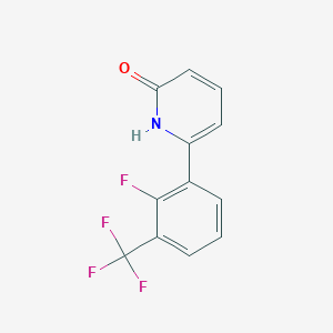 molecular formula C12H7F4NO B6368531 6-(2-Fluoro-3-trifluoromethylphenyl)-2-hydroxypyridine, 95% CAS No. 1261940-08-2