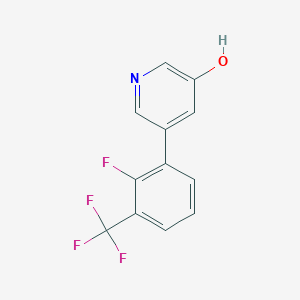 molecular formula C12H7F4NO B6368537 5-(2-Fluoro-3-trifluoromethylphenyl)-3-hydroxypyridine, 95% CAS No. 1261916-50-0
