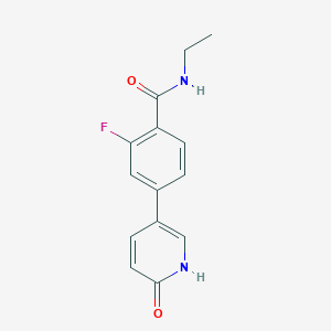 molecular formula C14H13FN2O2 B6368575 5-[4-(Ethylcarbamoyl)-3-fluorophenyl]-2-hydroxypyridine, 95% CAS No. 1261893-01-9