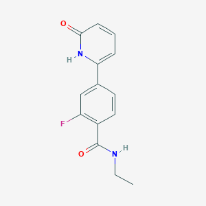 molecular formula C14H13FN2O2 B6368624 6-[4-(Ethylcarbamoyl)-3-fluorophenyl]-2-hydroxypyridine, 95% CAS No. 1261893-05-3