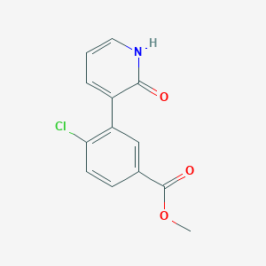 molecular formula C13H10ClNO3 B6368633 3-(2-Chloro-5-methoxycarbonylphenyl)-2-hydroxypyridine, 95% CAS No. 1261945-63-4