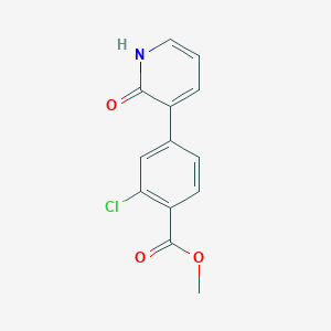 molecular formula C13H10ClNO3 B6368662 3-(3-Chloro-4-methoxycarbonylphenyl)-2-hydroxypyridine, 95% CAS No. 1261940-17-3