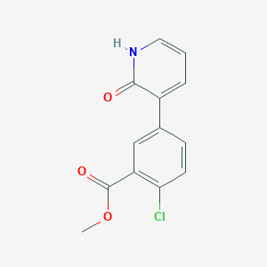 molecular formula C13H10ClNO3 B6368686 3-(4-Chloro-3-methoxycarbonylphenyl)-2-hydroxypyridine, 95% CAS No. 1261940-24-2