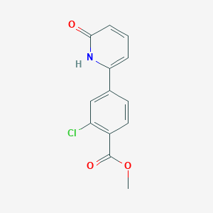molecular formula C13H10ClNO3 B6368693 6-(3-Chloro-4-methoxycarbonylphenyl)-2-hydroxypyridine, 95% CAS No. 1261889-32-0