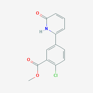 molecular formula C13H10ClNO3 B6368702 6-(4-Chloro-3-methoxycarbonylphenyl)-2-hydroxypyridine, 95% CAS No. 1261997-86-7