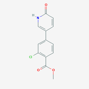 molecular formula C13H10ClNO3 B6368707 5-(3-Chloro-4-methoxycarbonylphenyl)-2-hydroxypyridine, 95% CAS No. 1261896-00-7