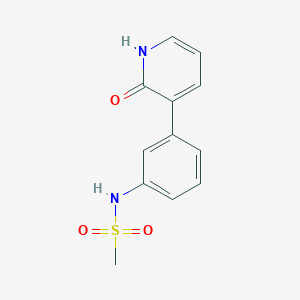 molecular formula C12H12N2O3S B6368722 2-Hydroxy-3-(3-methylsulfonylaminophenyl)pyridine, 95% CAS No. 1261896-27-8