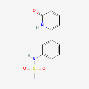 molecular formula C12H12N2O3S B6368730 2-Hydroxy-6-(3-methylsulfonylaminophenyl)pyridine, 95% CAS No. 1261909-93-6