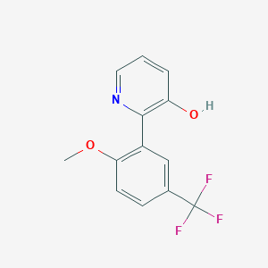 molecular formula C13H10F3NO2 B6368761 3-Hydroxy-2-(2-methoxy-5-trifluoromethylphenyl)pyridine, 95% CAS No. 1261914-23-1