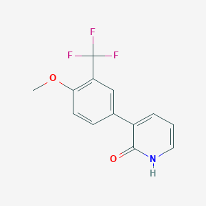 molecular formula C13H10F3NO2 B6368784 2-Hydroxy-3-(4-methoxy-3-trifluoromethylphenyl)pyridine, 95% CAS No. 1261896-29-0