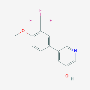 molecular formula C13H10F3NO2 B6368792 3-Hydroxy-5-(4-methoxy-3-trifluoromethylphenyl)pyridine, 95% CAS No. 1261932-30-2