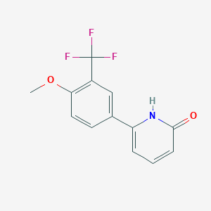 molecular formula C13H10F3NO2 B6368795 2-Hydroxy-6-(4-methoxy-3-trifluoromethylphenyl)pyridine, 95% CAS No. 1261973-77-6