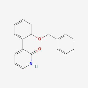 molecular formula C18H15NO2 B6368800 3-(2-Benzyloxyphenyl)-2-hydroxypyridine, 95% CAS No. 1261973-89-0