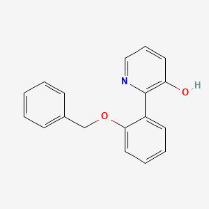 molecular formula C18H15NO2 B6368806 2-(2-Benzyloxyphenyl)-3-hydroxypyridine, 95% CAS No. 1261945-78-1