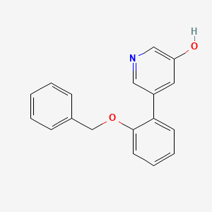 molecular formula C18H15NO2 B6368815 5-(2-Benzyloxyphenyl)-3-hydroxypyridine, 95% CAS No. 1258634-33-1