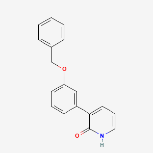 molecular formula C18H15NO2 B6368832 3-(3-Benzyloxyphenyl)-2-hydroxypyridine, 95% CAS No. 1261914-36-6