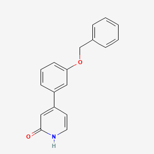 molecular formula C18H15NO2 B6368833 4-(3-Benzyloxyphenyl)-2-hydroxypyridine, 95% CAS No. 1261914-42-4