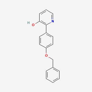 molecular formula C18H15NO2 B6368836 2-(4-Benzyloxyphenyl)-3-hydroxypyridine, 95% CAS No. 1261996-95-5