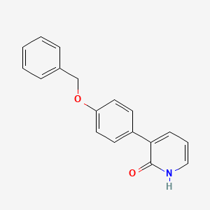 molecular formula C18H15NO2 B6368853 3-(4-Benzyloxyphenyl)-2-hydroxypyridine, 95% CAS No. 1261910-33-1