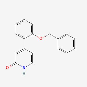 molecular formula C18H15NO2 B6368861 4-(2-Benzyloxyphenyl)-2-hydroxypyridine, 95% CAS No. 1261896-02-9