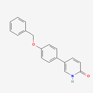 molecular formula C18H15NO2 B6368862 5-(4-Benzyloxyphenyl)-2-hydroxypyridine, 95% CAS No. 1111109-32-0