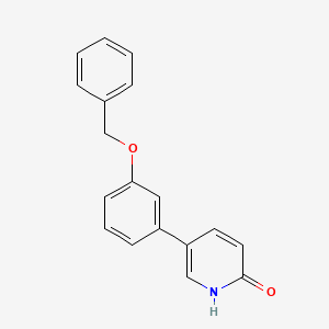molecular formula C18H15NO2 B6368872 5-(3-Benzyloxyphenyl)-2-hydroxypyridine, 95% CAS No. 1111109-48-8