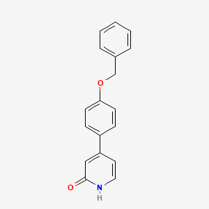 molecular formula C18H15NO2 B6368876 4-(4-Benzyloxyphenyl)-2-hydroxypyridine, 95% CAS No. 1261896-30-3