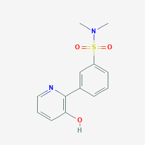 molecular formula C13H14N2O3S B6368916 2-(3-N,N-Dimethylsulfamoylphenyl)-3-hydroxypyridine, 95% CAS No. 1262000-70-3