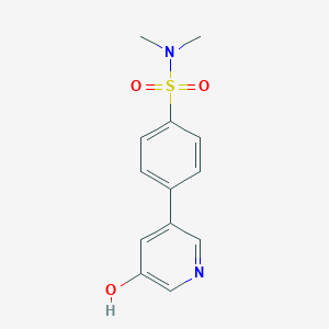 molecular formula C13H14N2O3S B6368937 5-(4-N,N-Dimethylsulfamoylphenyl)-3-hydroxypyridine, 95% CAS No. 1261914-86-6