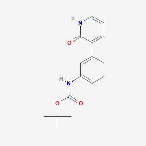 molecular formula C16H18N2O3 B6368977 3-(3-BOC-Aminophenyl)-2-hydroxypyridine, 95% CAS No. 1261946-03-5