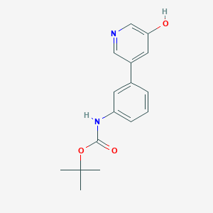 molecular formula C16H18N2O3 B6368981 5-(3-BOC-Aminophenyl)-3-hydroxypyridine, 95% CAS No. 1261982-56-2