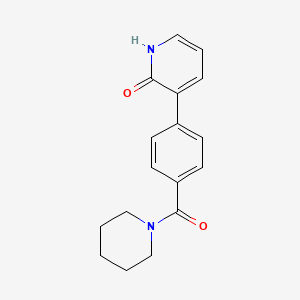 2-Hydroxy-3-[4-(piperidine-1-carbonyl)phenyl]pyridine, 95%