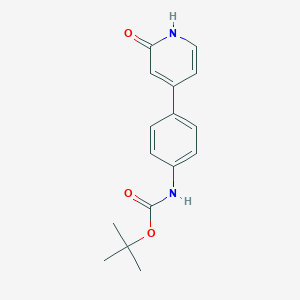 molecular formula C16H18N2O3 B6369001 4-(4-BOC-Aminophenyl)-2-hydroxypyridine, 95% CAS No. 1261946-14-8