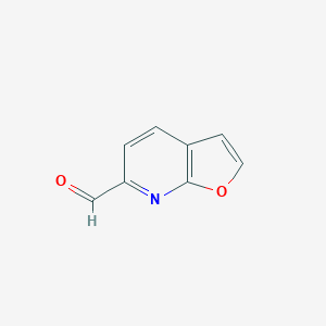 molecular formula C8H5NO2 B063691 Furo[2,3-b]pyridine-6-carbaldehyde CAS No. 193750-90-2