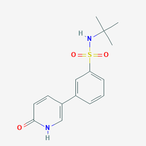molecular formula C15H18N2O3S B6369120 5-(3-t-Butylsulfamoylphenyl)-2-hydroxypyridine, 95% CAS No. 1261982-80-2