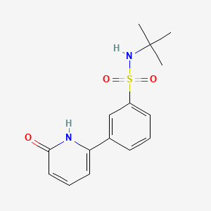 molecular formula C15H18N2O3S B6369126 6-(3-t-Butylsulfamoylphenyl)-2-hydroxypyridine, 95% CAS No. 1261940-68-4