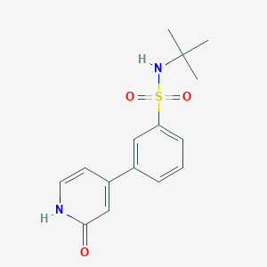 molecular formula C15H18N2O3S B6369146 4-(3-t-Butylsulfamoylphenyl)-2-hydroxypyridine, 95% CAS No. 1261982-76-6