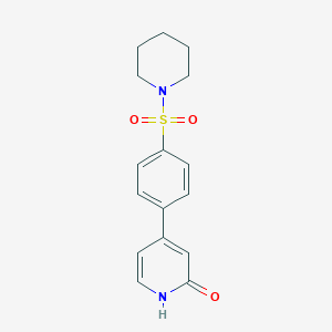 molecular formula C16H18N2O3S B6369165 2-Hydroxy-4-[4-(piperidin-1-ylsulfonyl)phenyl]pyridine, 95% CAS No. 1261910-18-2