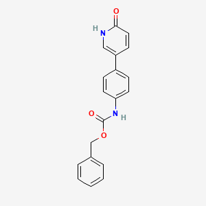 molecular formula C19H16N2O3 B6369187 5-(4-Cbz-Aminopheny)-2-hydroxypyridine, 95% CAS No. 1261914-96-8