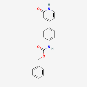 molecular formula C19H16N2O3 B6369202 4-(4-Cbz-Aminopheny)-2-hydroxypyridine, 95% CAS No. 1261976-45-7