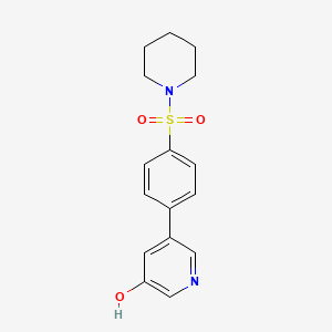 3-Hydroxy-5-[4-(piperidin-1-ylsulfonyl)phenyl]pyridine, 95%