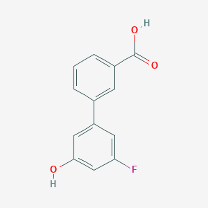 molecular formula C13H9FO3 B6369237 3-(3-Fluoro-5-hydroxyphenyl)benzoic acid, 95% CAS No. 1261940-99-1