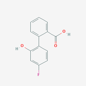 molecular formula C13H9FO3 B6369240 2-(4-Fluoro-2-hydroxyphenyl)benzoic acid, 95% CAS No. 1261910-79-5