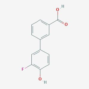 molecular formula C13H9FO3 B6369244 3-(3-Fluoro-4-hydroxyphenyl)benzoic acid, 95% CAS No. 1261997-46-9
