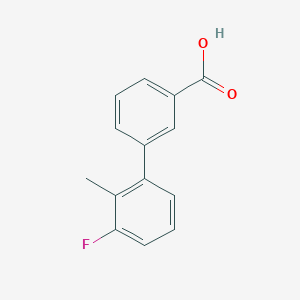molecular formula C14H11FO2 B6369273 3-(3-Fluoro-2-methylphenyl)benzoic acid, 95% CAS No. 1261997-27-6