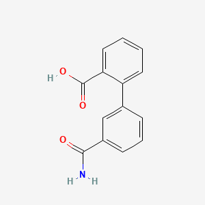 molecular formula C14H11NO3 B6369301 2-(3-Aminocarbonylphenyl)benzoic acid, 95% CAS No. 1261998-37-1