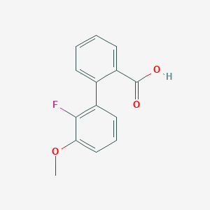 molecular formula C14H11FO3 B6369343 2-(2-Fluoro-3-methoxyphenyl)benzoic acid, 95% CAS No. 1261932-56-2