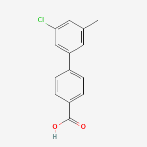 molecular formula C14H11ClO2 B6369351 4-(3-Chloro-5-methylphenyl)benzoic acid, 95% CAS No. 1261976-72-0