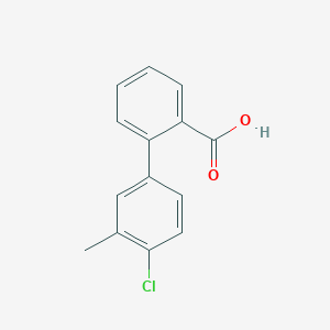 molecular formula C14H11ClO2 B6369357 2-(4-Chloro-3-methylphenyl)benzoic acid, 95% CAS No. 1261911-11-8