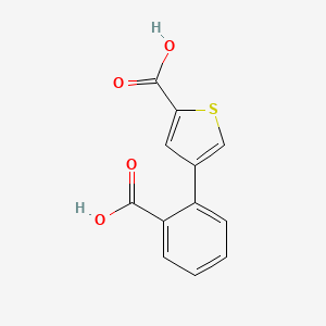 molecular formula C12H8O4S B6369365 2-(2-Carboxythiophene-4-yl)benzoic acid, 95% CAS No. 1261994-97-1